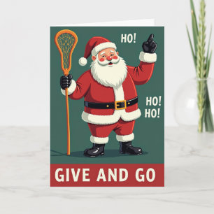 Santa Lacrosse Give And Go Karte