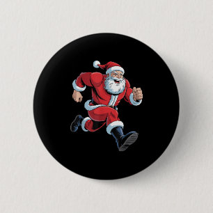 Santa läuft lustig Weihnachten Cross Country Xc La Button