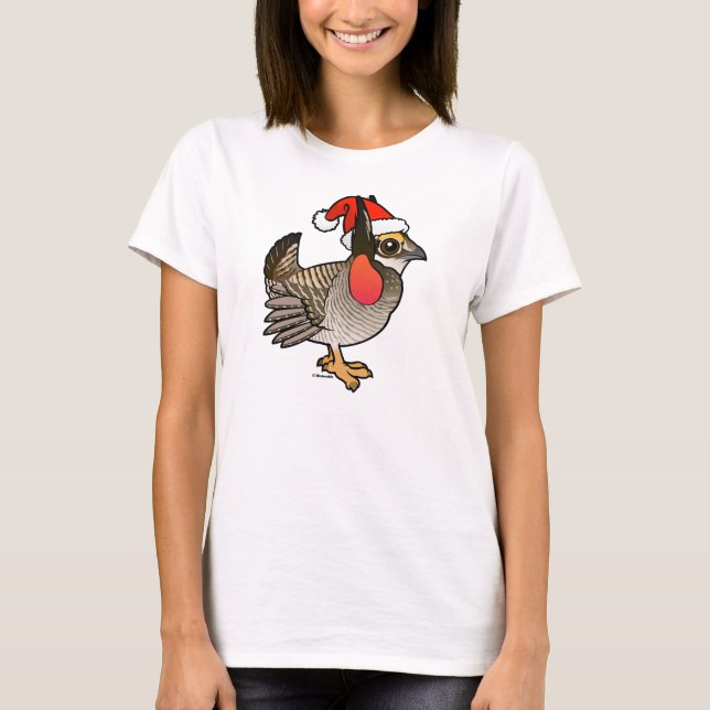 Santa Lesser Prairie-Chicken T-Shirt (Vorderseite)