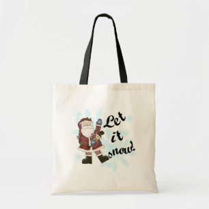 Santa Let it Schnee T - Shirt und Geschenke Tragetasche