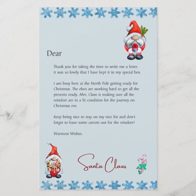 Santa Letter Customizable Christmas Letter (Vorderseite)