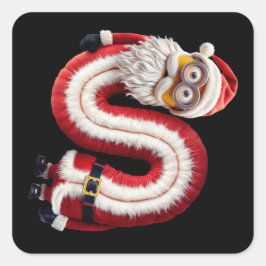 Santa Letter S Quadratischer Aufkleber