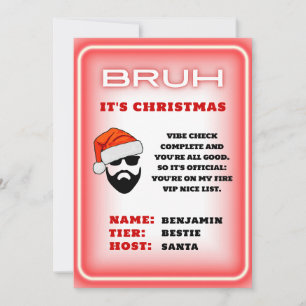 Santa Letter to Teen   Weihnachtsliste Einladung