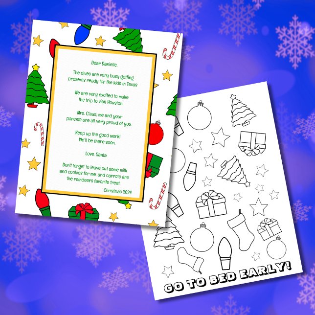 Santa Letter with Colour Page Paper Sheet (Von Creator hochgeladen)