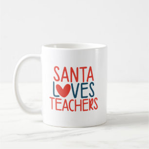 Santa Liebe Lehrer Funny Christmas Teacher Kaffeetasse