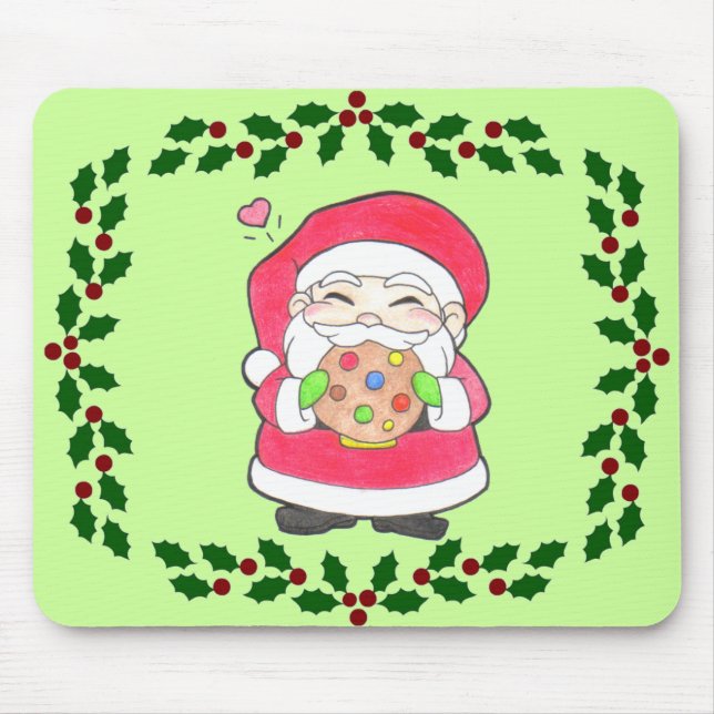 Santa Lieben Cookies Mousepad (Vorne)