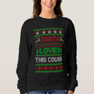 Santa Lieben Diesen Cousin X Mas Holiday Ugly Chri Sweatshirt