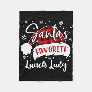 Santa Lieblings-Lunch-Lady-Hut Flanell Weihnachten Fleecedecke