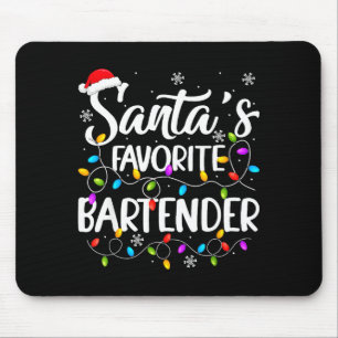 Santa Lieblingsbarkeeper Weihnachtslichter Lustige Mousepad