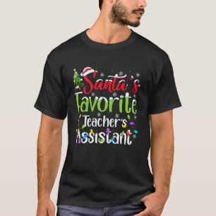 Santa Lieblingslehrer Helfer Weihnachtslicht T-Shirt