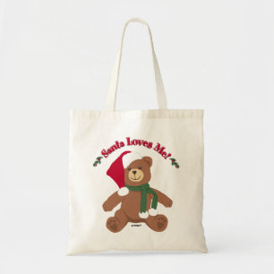 Santa liebt mich! Weihnachts-Teddybär Tragetasche