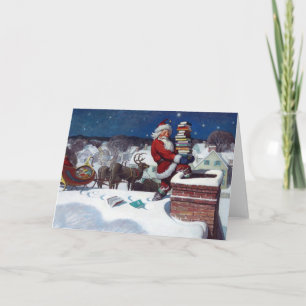 Santa liefert Bücher von N.C. Wyeth, Karte