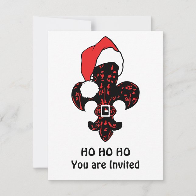Santa Lilie (rot) Einladung (Vorderseite)