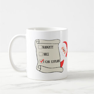 Santa-Liste, Santa-Tasse, Weihnachten-Tasse, Tasse