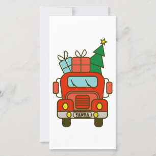 Santa LKW Vorderansicht Frohe Weihnachten