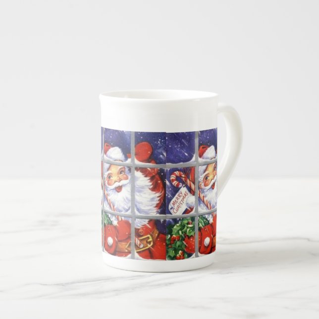 Santa Looking through Window Specialty Tasse (Vorderseite Rechts)
