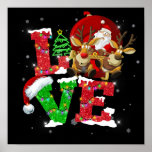 Santa Love Merry Christmas Poster<br><div class="desc">Santa Love Merry Christmas</div>