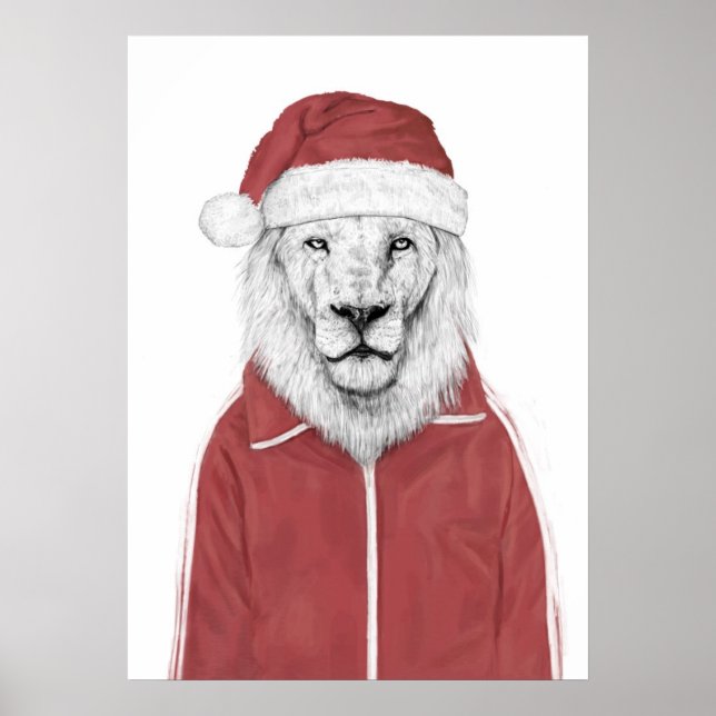 Santa Löwe Poster (Vorne)