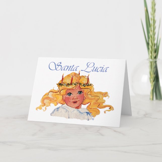 Santa Lucia Card mit Sentiment Karte (Vorderseite)