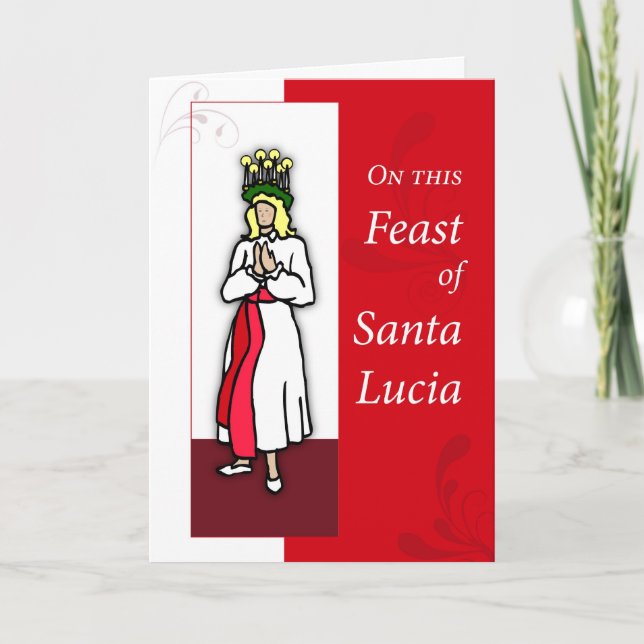 Santa Lucia Feiertagskarte (Vorderseite)