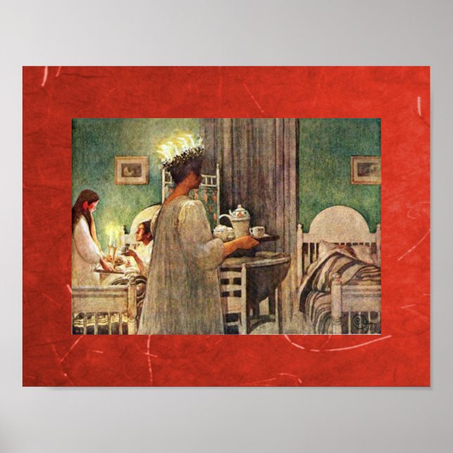 Santa Lucia Skandinavien Winterurlaub Poster (Vorne)