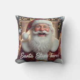 Santa macht hier Halt! Kissen