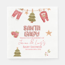 Santa Mädchen Junge Feiertag Baby Shower