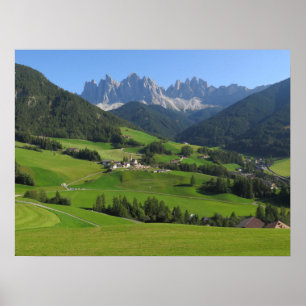 Santa Maddalena Dolomiten Poster