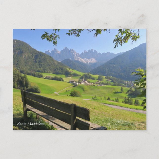 Santa Maddalena Dolomiten Postkarte (Vorderseite)
