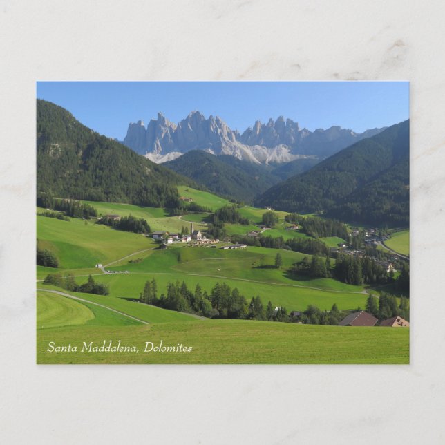 Santa Maddalena Dolomiten Postkarte (Vorderseite)