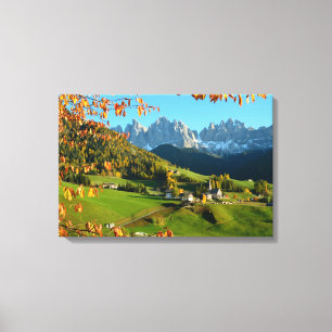 Santa Maddalena im Herbst Leinwanddruck