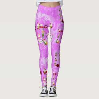 Santa Magical Pink New Jahre Leggings