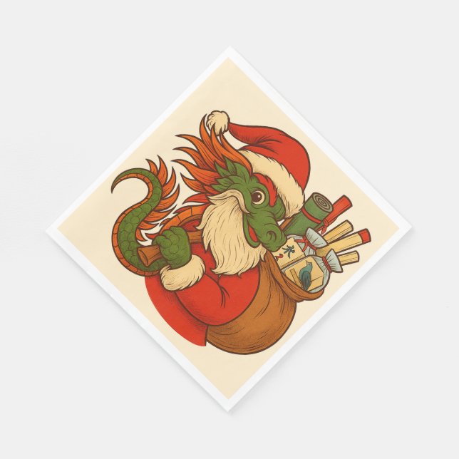 Santa Mahj! Feiertagsservietten Serviette (Ecke)