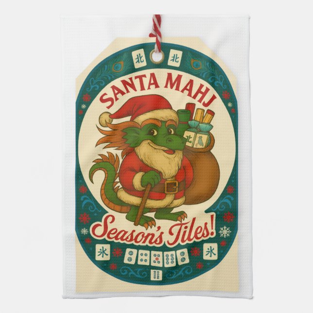 Santa Mahj Küchenhandtuch Geschirrtuch (Vertikal)