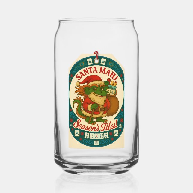 Santa Mahj Pintglas - Prost! Dosenglas (Vorderseite)