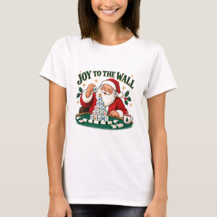 Santa Mahjong Shirt Freude an der Wand Weihnachts