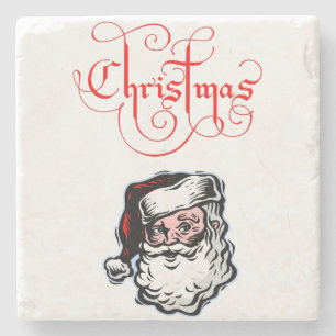 Santa Marble Stone Untersetzer Weihnachten