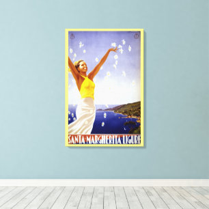 Santa Margherita Ligure, Italien Vintage Reisen Ar Leinwanddruck
