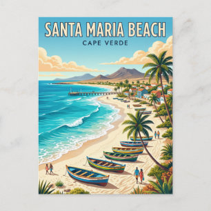 Santa Maria Beach Kap Verde Postkarte