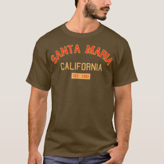 Santa Maria California 1905 Vintag CA Retro Santa T-Shirt