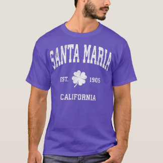 Santa Maria California Vintag Kleeblatt Sports T-Shirt