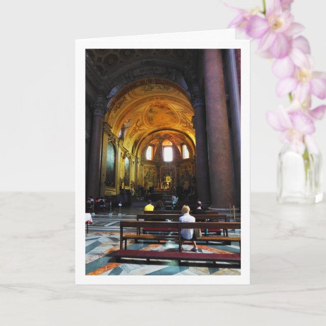 Santa Maria degli Angeli Portrait, Roma, Italy Karte (Orchidee)