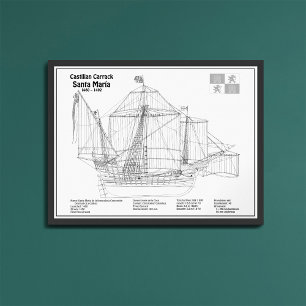 Santa Maria - Pläne für Schiffskonzepte BD Fotodruck