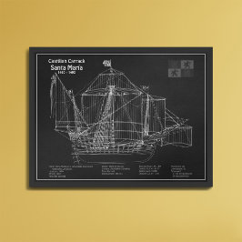 Santa Maria - Pläne für Schiffskonzepte PBD Fotodruck