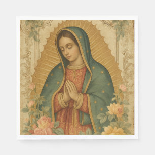 Santa Maria, Virgen de Guadalupe Mutter Maria Rose Serviette