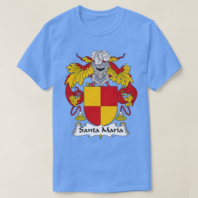 Santa Maria Wappen Familienwappen T-Shirt (Design vorne)