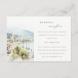 Santa Marta Colombia Landscape Wedding Reception Begleitkarte