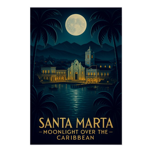SANTA MARTA — MOONLIGHT OVER THE CARIBBEAN POSTER (Vorderseite)