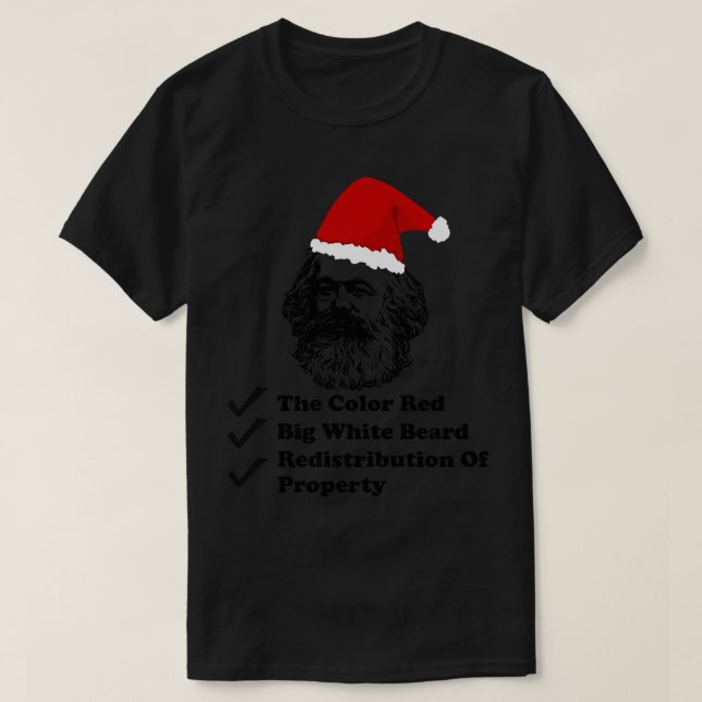 Santa Marx - Karl Marx, Noël, philosophie, économi T-Shirt (Design vorne)