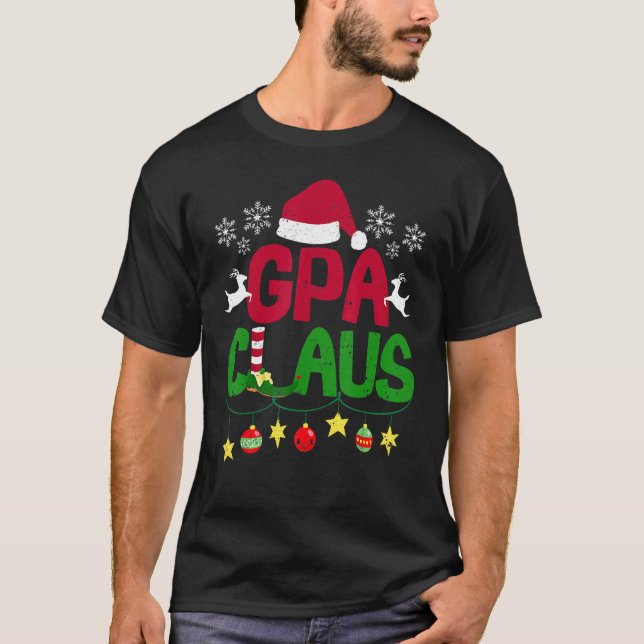 Santa Matching Family Grandpa Christmas Pajamas Gp T-Shirt (Vorderseite)